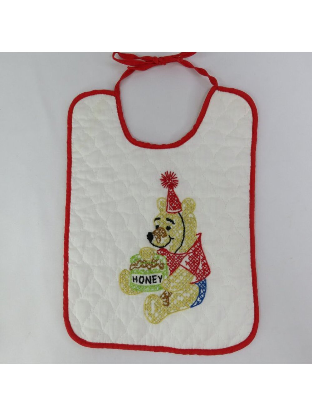 Disney Hand Embroidered Winnie the Pooh Baby Bib - Set of Two Cross Stitch Bibs - Picture 2 of 8